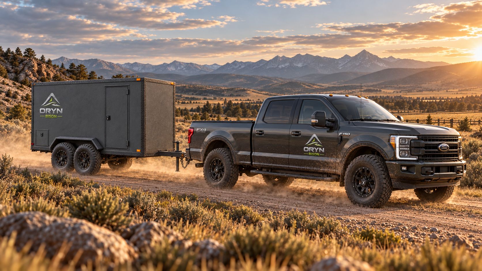 ORYN BISON towed on a mountain road, concept rendering